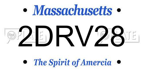 2DRV28 Massachusetts License Plate