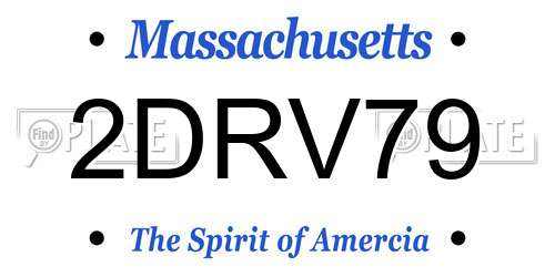 2DRV79 Massachusetts License Plate