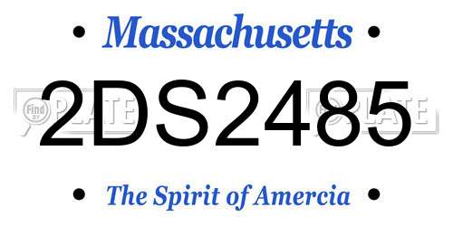 2DS2485 Massachusetts License Plate