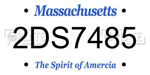 2DS7485 Massachusetts License Plate