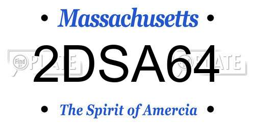 2DSA64 Massachusetts License Plate