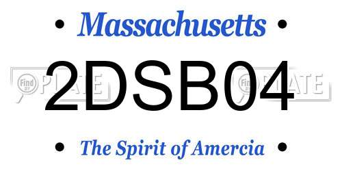2DSB04 Massachusetts License Plate