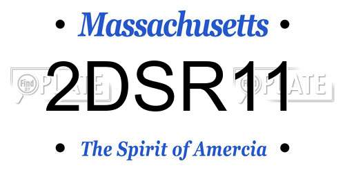 2DSR11 Massachusetts License Plate