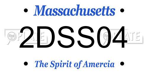 2DSS04 Massachusetts License Plate