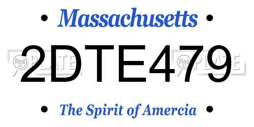 2DTE479 Massachusetts License Plate
