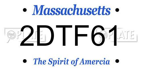 2DTF61 Massachusetts License Plate