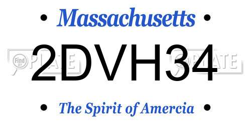 2DVH34 Massachusetts License Plate
