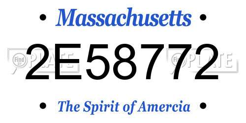 2E58772 Massachusetts License Plate