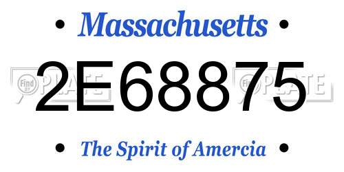 2E68875 Massachusetts License Plate
