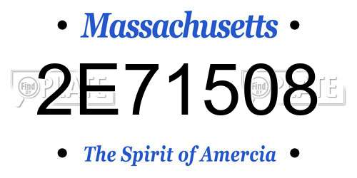 2E71508 Massachusetts License Plate