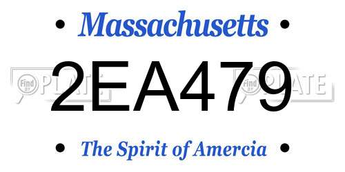 2EA479 Massachusetts License Plate