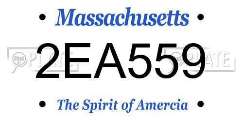 2EA559 Massachusetts License Plate
