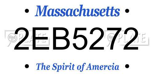 2EB5272 Massachusetts License Plate