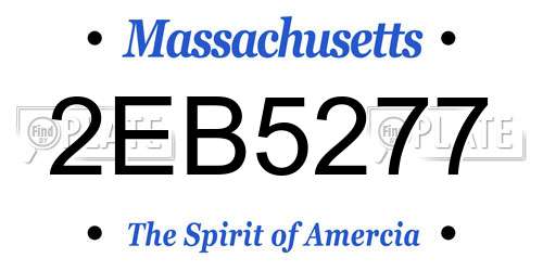 2EB5277 Massachusetts License Plate