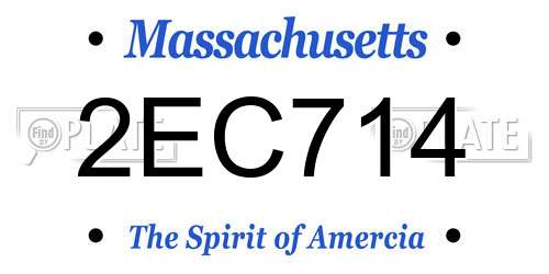2EC714 Massachusetts License Plate