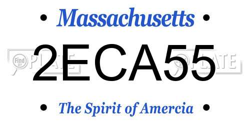 2ECA55 Massachusetts License Plate
