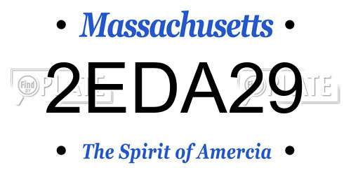 2EDA29 Massachusetts License Plate
