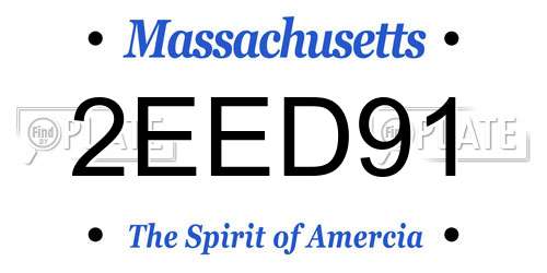 2EED91 Massachusetts License Plate