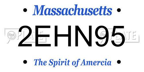 2EHN95 Massachusetts License Plate