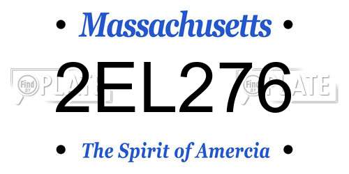 2EL276 Massachusetts License Plate