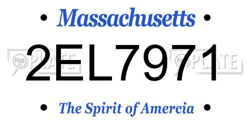 2EL7971 Massachusetts License Plate