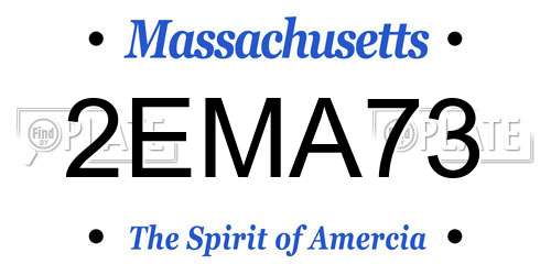 2EMA73 Massachusetts License Plate