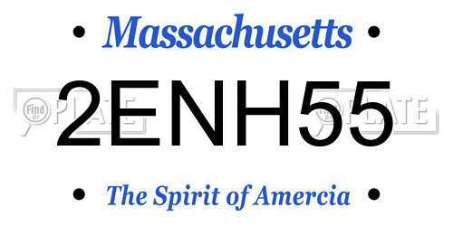 2ENH55 Massachusetts License Plate