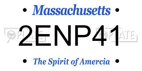 2ENP41 Massachusetts License Plate