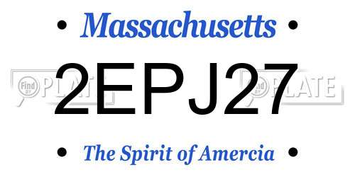 2EPJ27 Massachusetts License Plate