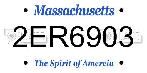 2ER6903 Massachusetts License Plate