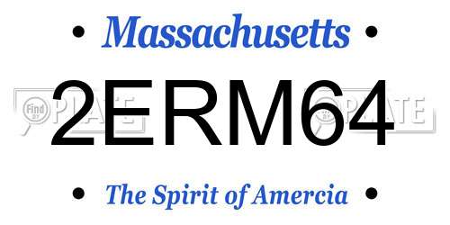 2ERM64 Massachusetts License Plate