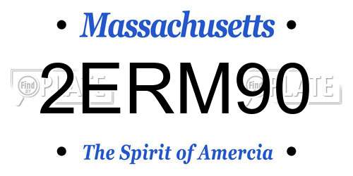2ERM90 Massachusetts License Plate