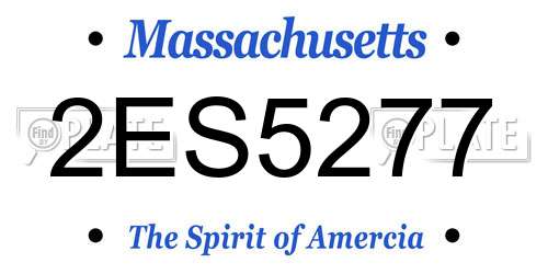 2ES5277 Massachusetts License Plate