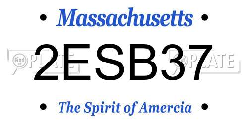 2ESB37 Massachusetts License Plate