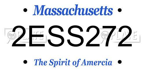 2ESS272 Massachusetts License Plate
