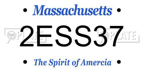 2ESS37 Massachusetts License Plate