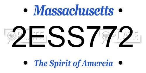 2ESS772 Massachusetts License Plate