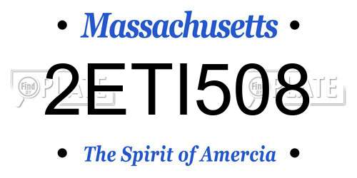 2ETI508 Massachusetts License Plate