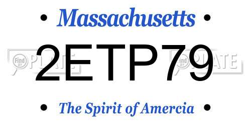 2ETP79 Massachusetts License Plate