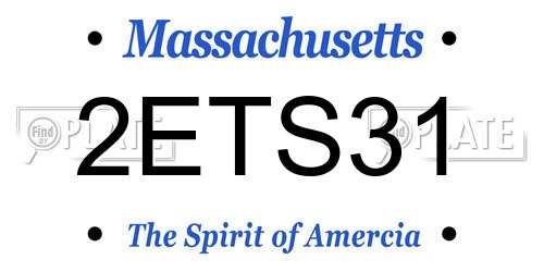 2ETS31 Massachusetts License Plate