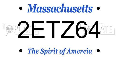 2ETZ64 Massachusetts License Plate