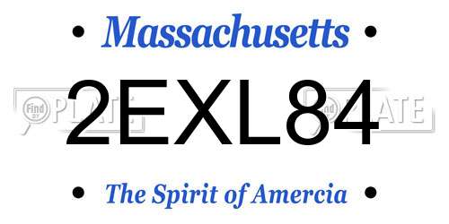 2EXL84 Massachusetts License Plate