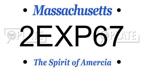 2EXP67 Massachusetts License Plate