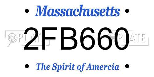 2FB660 Massachusetts License Plate