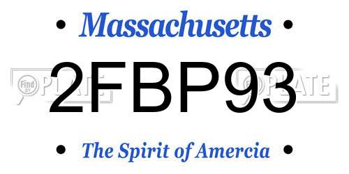 2FBP93 Massachusetts License Plate