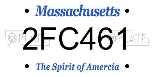 2FC461 Massachusetts License Plate