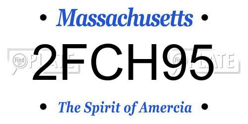 2FCH95 Massachusetts License Plate