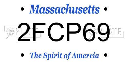 2FCP69 Massachusetts License Plate