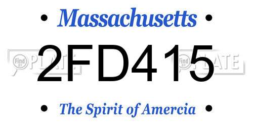 2FD415 Massachusetts License Plate