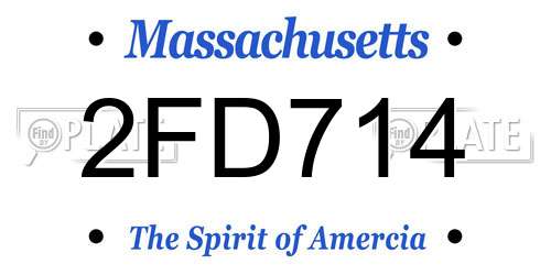 2FD714 Massachusetts License Plate